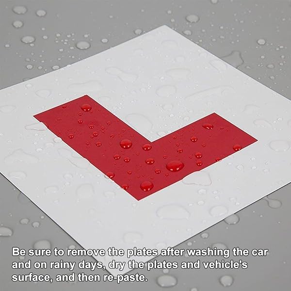 Onarway Fully Magnetic Car L-Plates Red L Plate 2 Pack for Car Magnetic Extra Thick Strong Learner Plates, No Melting No Blow off Easy to Move without Scratching Painting off - 5