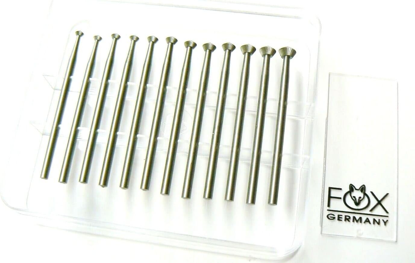 JTS Jewelers BUR HART BURS 12PC Set 025-050 Jewelry Fox Bearing Cutter FIG156c 90deg