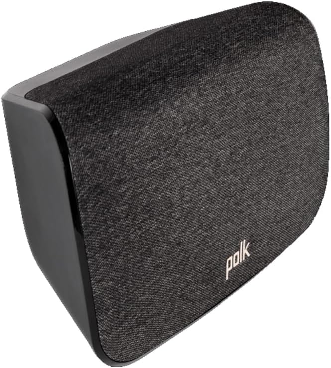 Polk Audio | SR2 Wireless Surround Sound Speakers for React Soundbars | Active Speakers for Home Cinema Sound System, Dedicated L & R Speaker, Wall Mountable