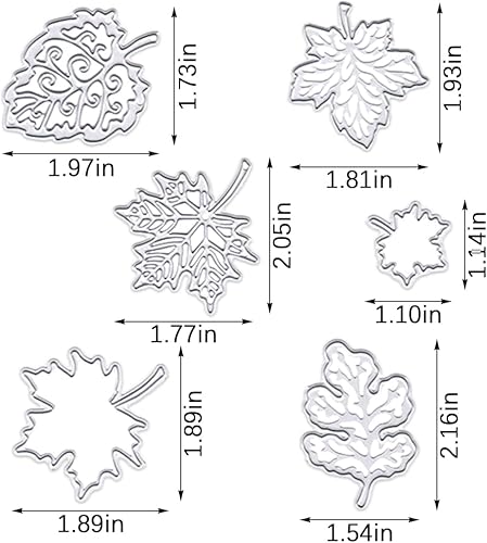 Miniatura 2 de Hying Troqueles de corte de hojas de otoño para hacer tarjetas, troqueles de hojas de arce de otoño, hojas de Acción de Gracias, plantillas de
