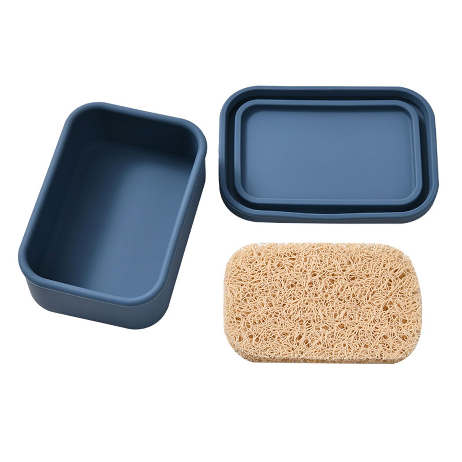 Carotoe I Soap Holders With Drain Pad For Camping Gym Outdoor Use Soft Flexible Silicone Case For Liquid Toiletries Waterproof Soap Container