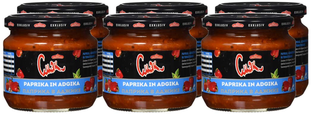 Dovgan gebratene Paprika in Adgika, 6er Pack (6 x 345g)