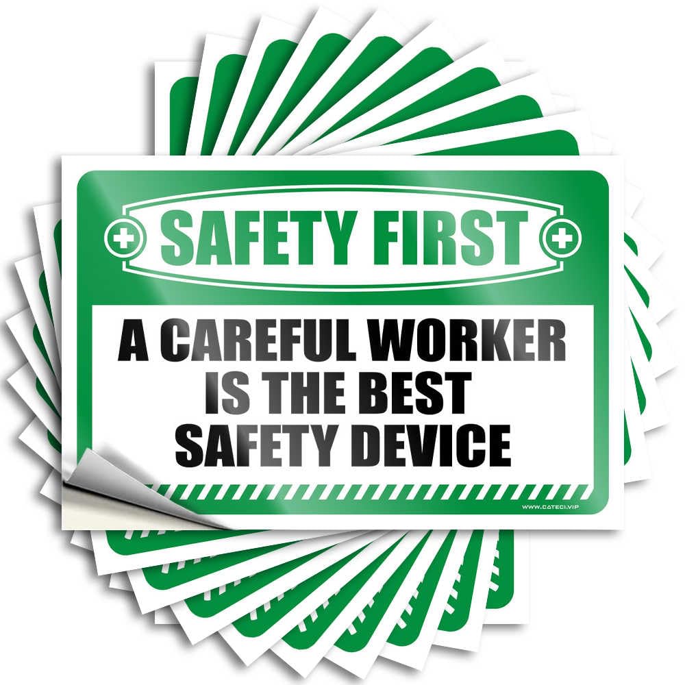 Safety First Careful Worker Best Safety Cottage Core Decorations Unique - Decal Helmet Waterproof Decal(8X12CM)