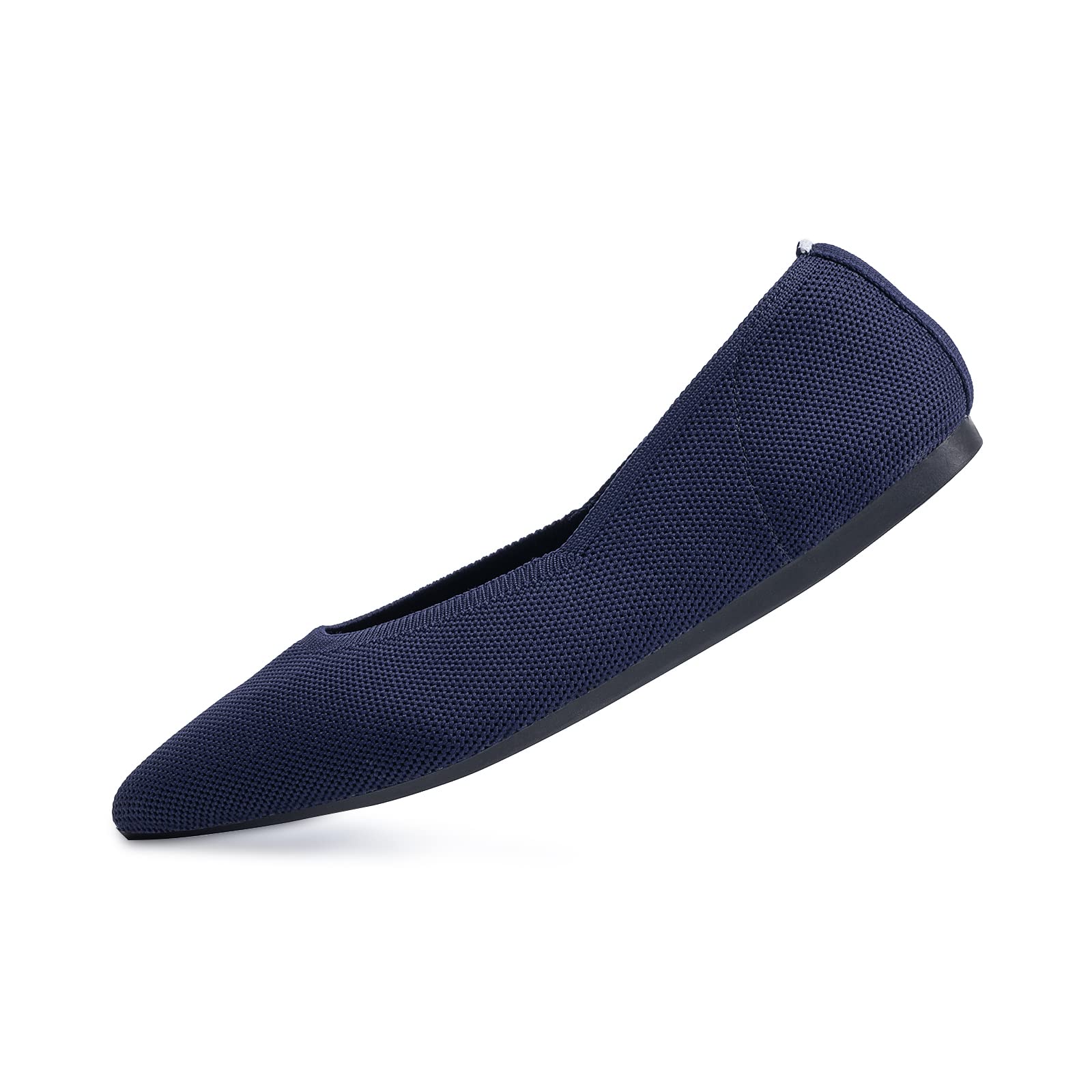 Frank Mully Frauen Spitze Zehe Ballett flach Strickkleid Schuhe Low Wedge Flache Schuhe Komfort Slip On Flats Schuhe für Frau Klassische Schuhe