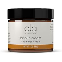 Ola Botanicals Lanolin Cream - Rich Hydrating Cream With Sodium Hyaluronate & Niacinamide - Gentle For Body & Face - Deep Moisturization & Healthy Skin Glow - 2oz