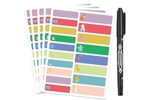 Assorted Colors Waterproof Removable Labels