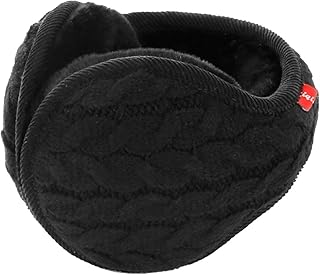 LerBen Winter Earmuff Woolen Yarn Cable Knit Wrap around Ear Muffs Ear Warmers