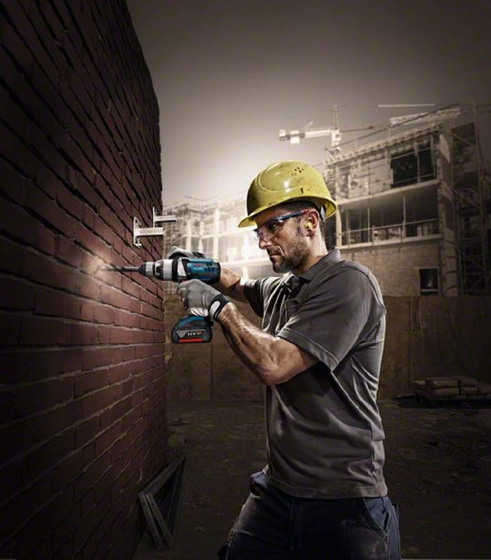 Bosch Professional Perceuse à percussion Sans-Fil GSB 18 VE-2-LI (18 V, L-BOXX)