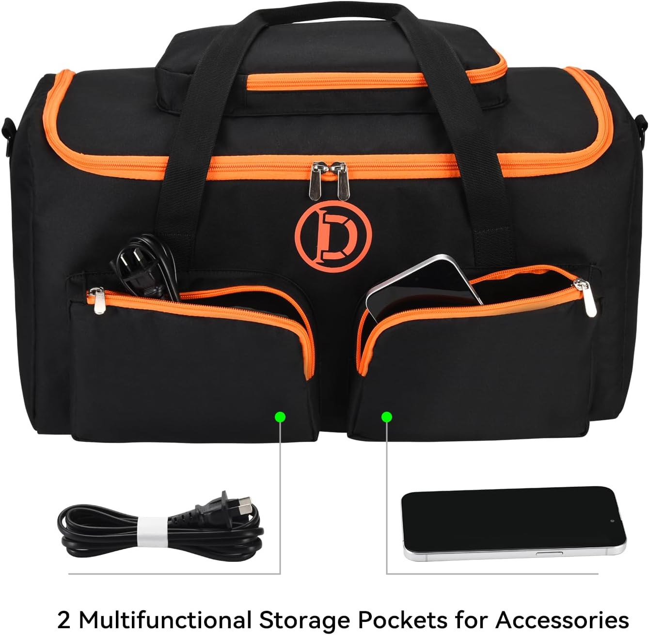 Travel Case Tote Bag for JBL PartyBox On-The-Go 2 Essential/PartyBox On-The-Go 2 Portable Party Speaker,Multifunctional Storage Bag Portable Party Speaker, Case Only,No Shoulder Strap