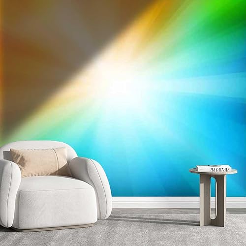 Miniatura 1 de Self Adhesive Wallpaper Colorful Papel para Pared Decorativo Rainbow Gradient Lattice Cabinet Paper Easy to Remove (W) 98.4" X(H) 91"