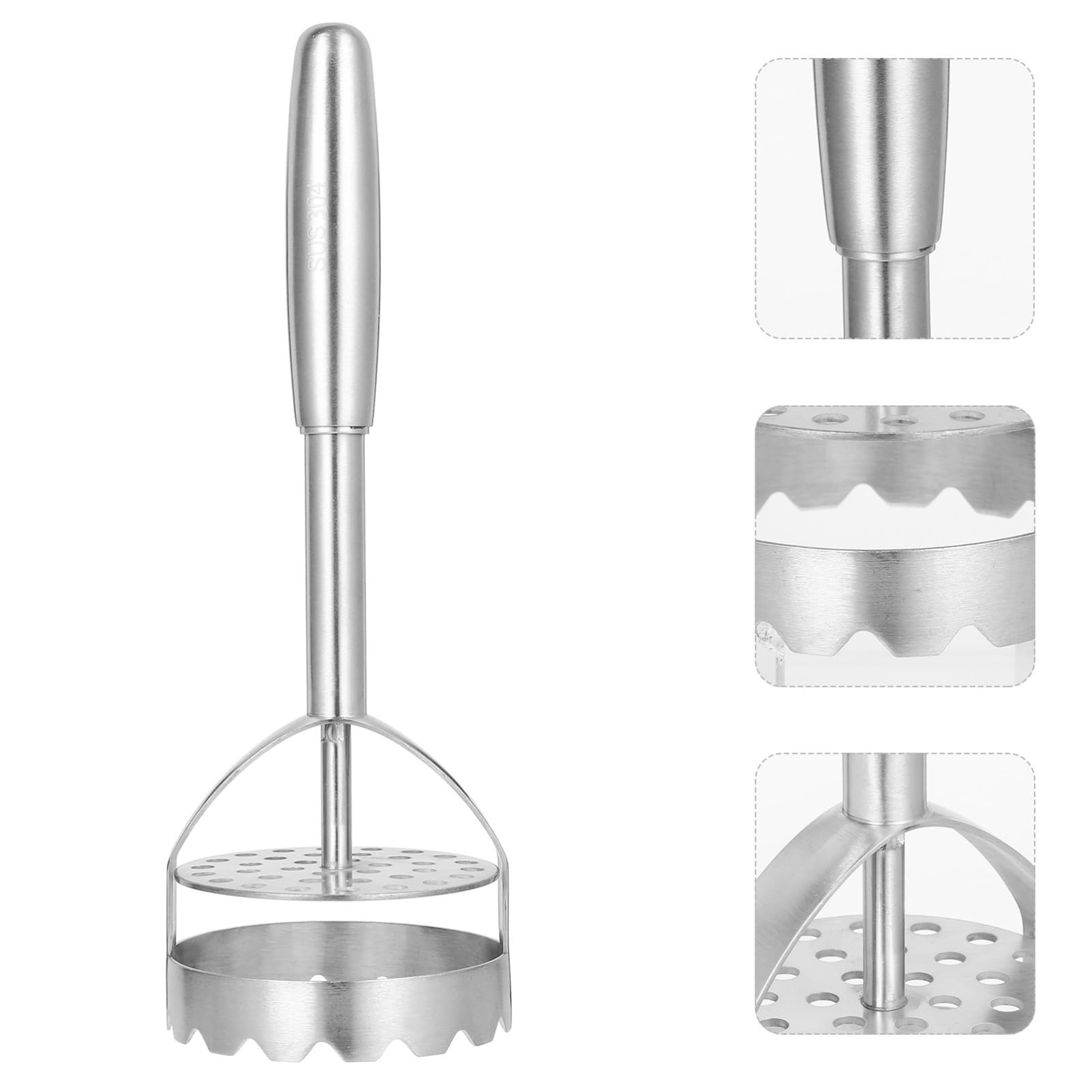 Kartoffelstampfer aus Edelstahl 1 Stück in Silber für Küche