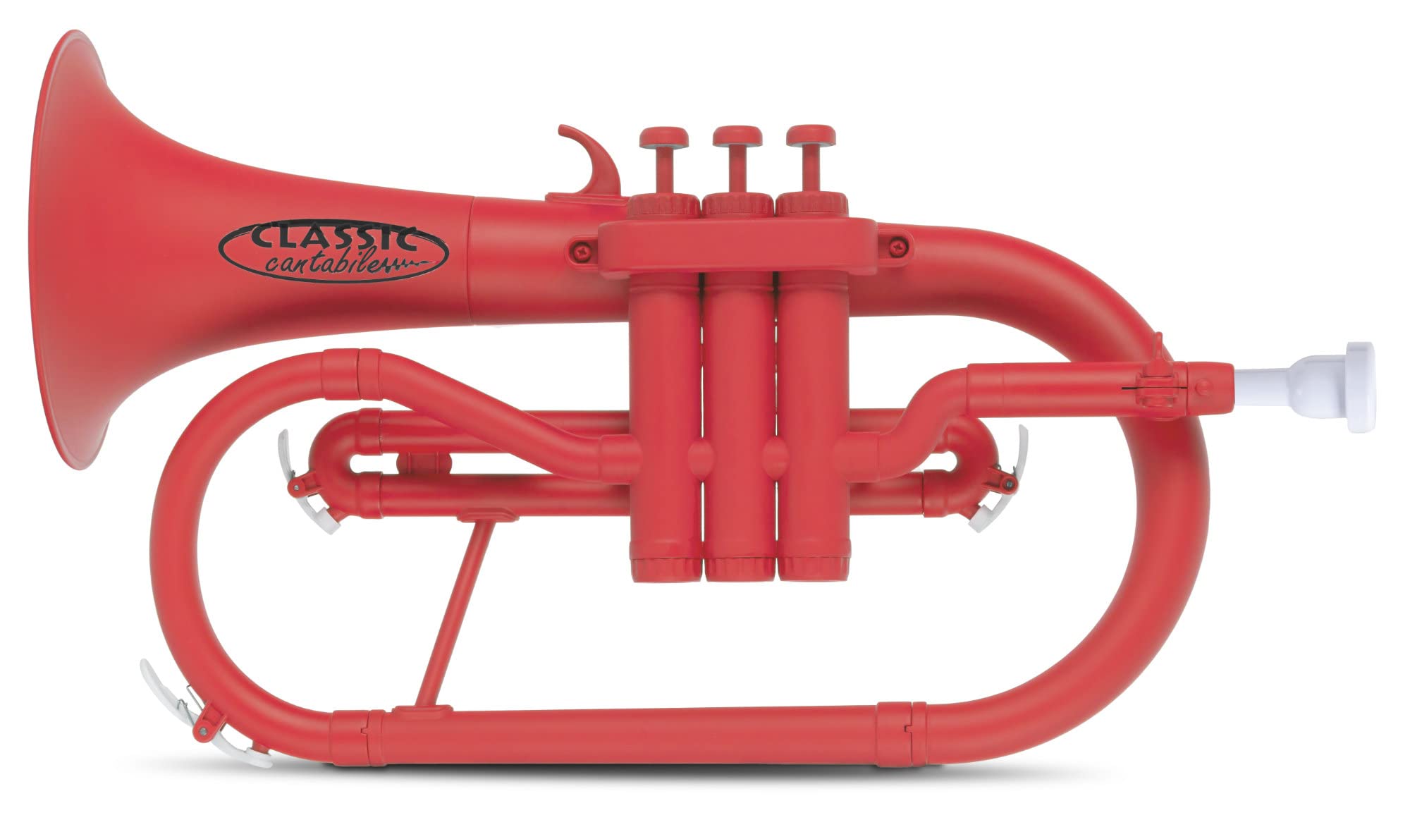 Classic Cantabile MardiBrass ABS Kunststoff Flügelhorn - Perinet-Ventile - 600g leicht - Bohrung: 11,5 mm - inkl. Mundstück und Gigbag - matt pink