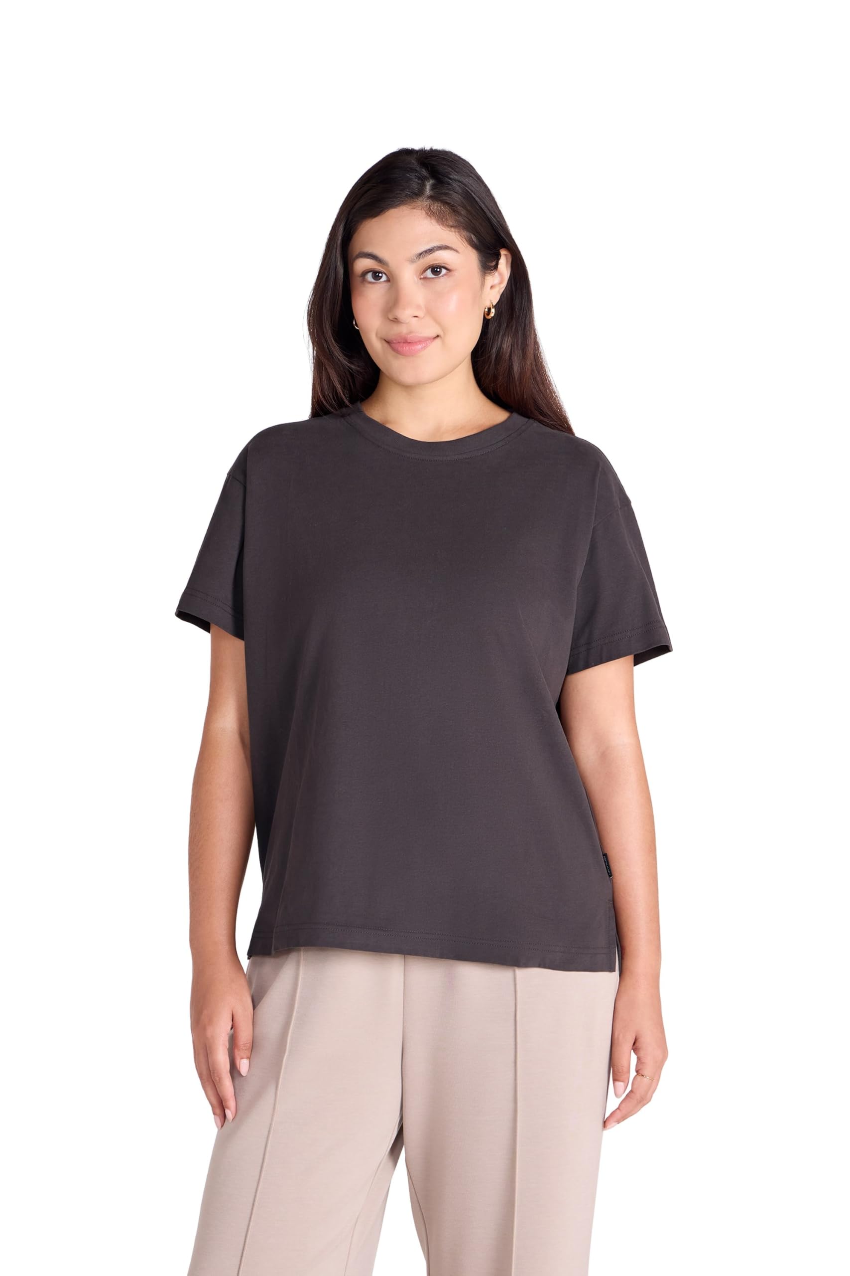 Animal Women's Brown Idol Relaxed Fit T-Shirt - Relaxed Fit Top In Lightweight Cotton Fabric - Spring Summer, Hiking, Outdoors & Walking