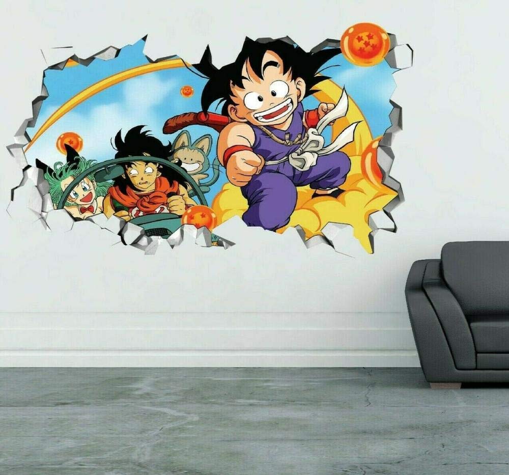 Small Wall Decal Decoration 3D Art Smashed Sticker Vinyl