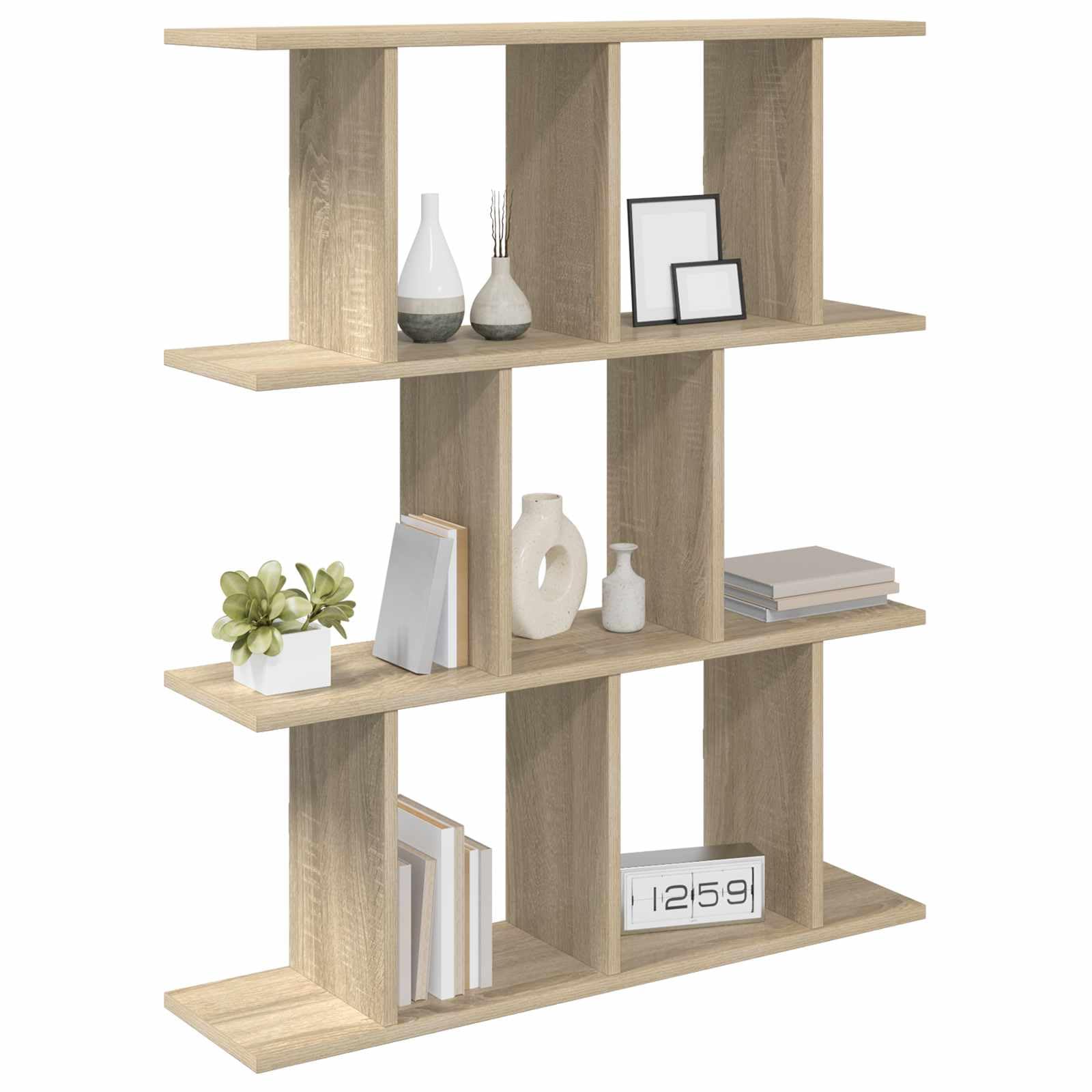 Estantería de pared (madera de roble, 80 x 20 x 96 cm)