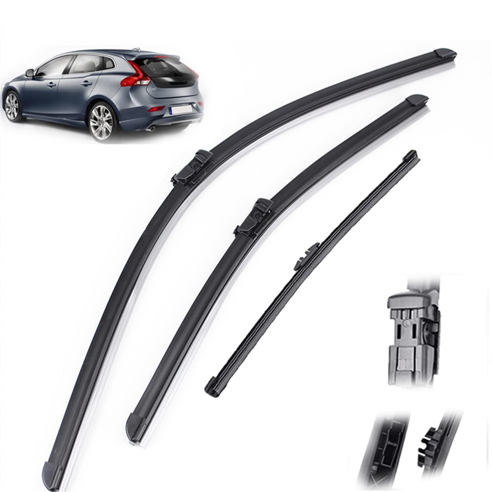 WITTSY Parti Tergicristalli 2013 2014 2015 2016 Tergicristallo Parabrezza Spazzole Tergicristallo Anteriore Posteriore Tergicristallo Spazzola Set per Volvo V40 2012-2017