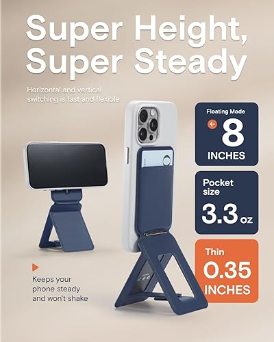 Miniatura 6 de MOFT MOVAS - Cartera de trípode para iPhone, múltiples ángulos, soporte de teléfono ligero y portátil, cartera magnética de cuero vegano MOVAS,