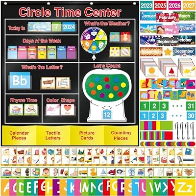 Circle Time Learning Center Pocket Chart Educational Australia | Ubuy