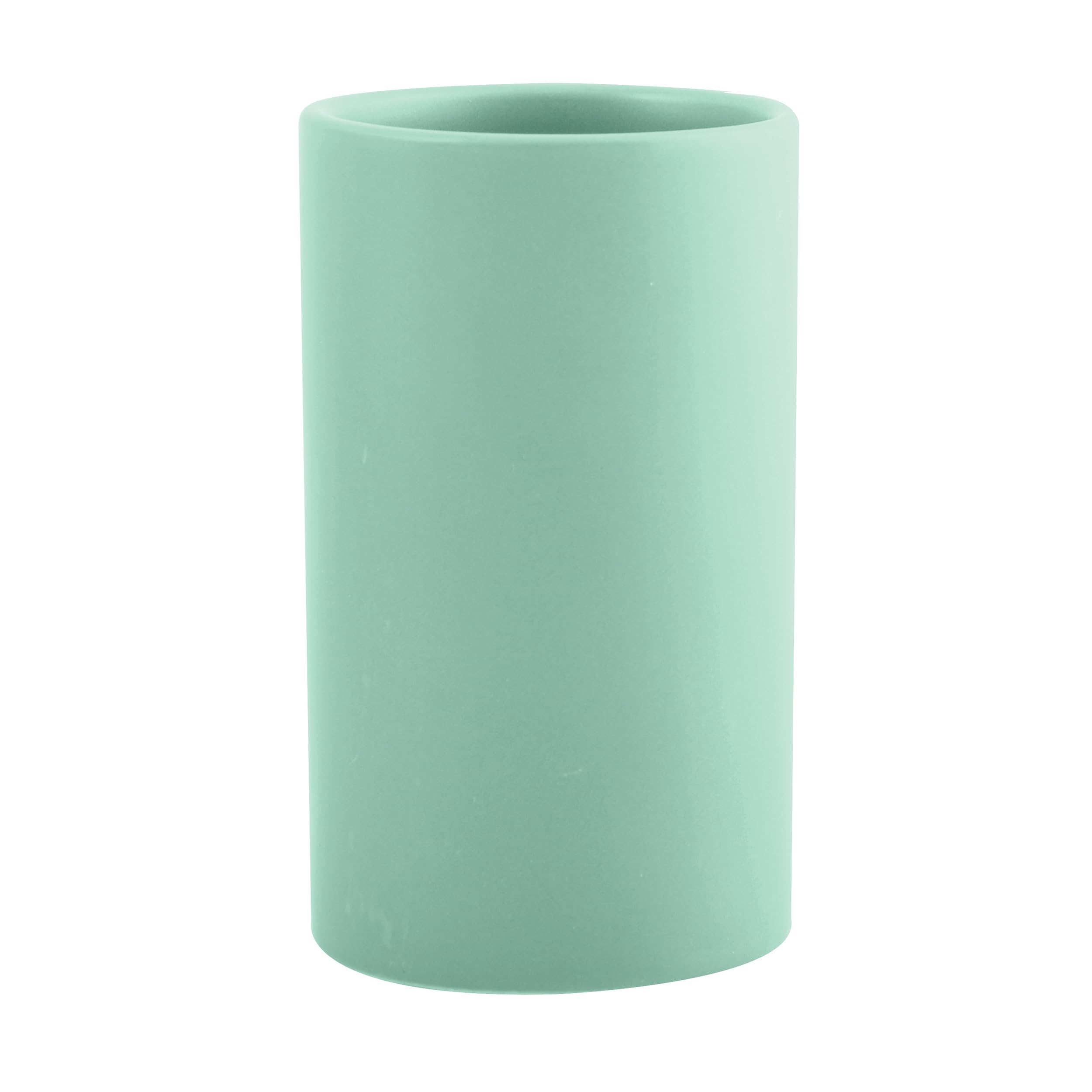 Spirella Toothbrush Holder Ceramic Tube 7 x 11.5 cm Matte Green