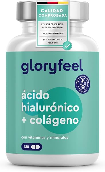 Gloryfeel Colágeno + Ácido Hialurónico 180 Cápsulas