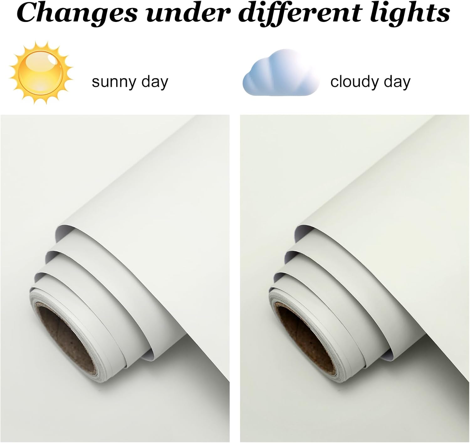 Cream Peel and Stick Wallpaper 15.7"x 472" Solid Color Contact Paper Modern Self-Adhesive Waterproof Vinyl Wall Paper for Room Walls Cabinets Shelf Countertops