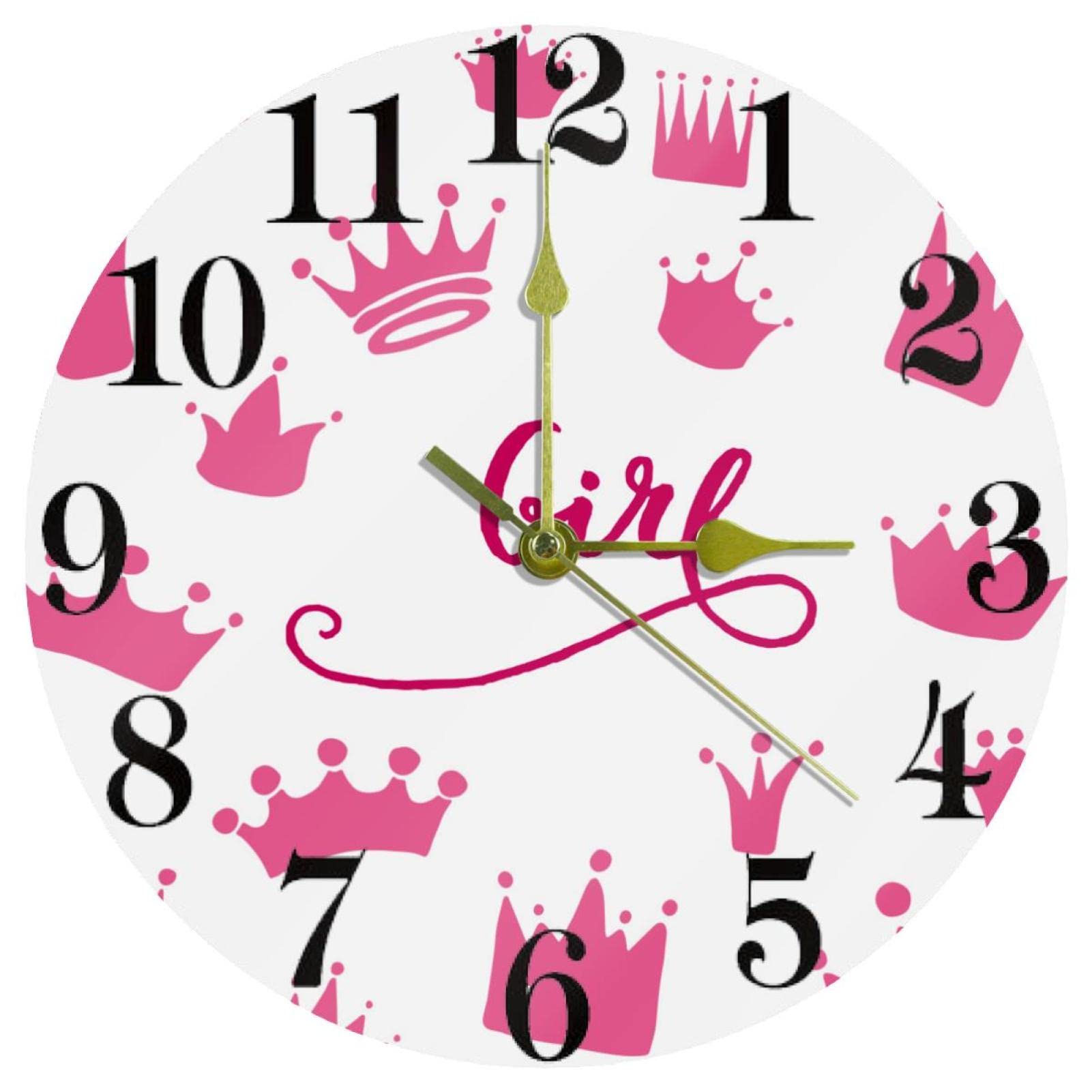 Horloge murale blanche 25,4 cm silencieuse à pile pour maison