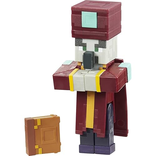 Mattel ​Minecraft Dungeons 3.25-in Collectible Enchanter Battle Figure and Accessories, Based on Video Game, Imaginative Story Play Gift for Boys and Girls Age 6 and Older