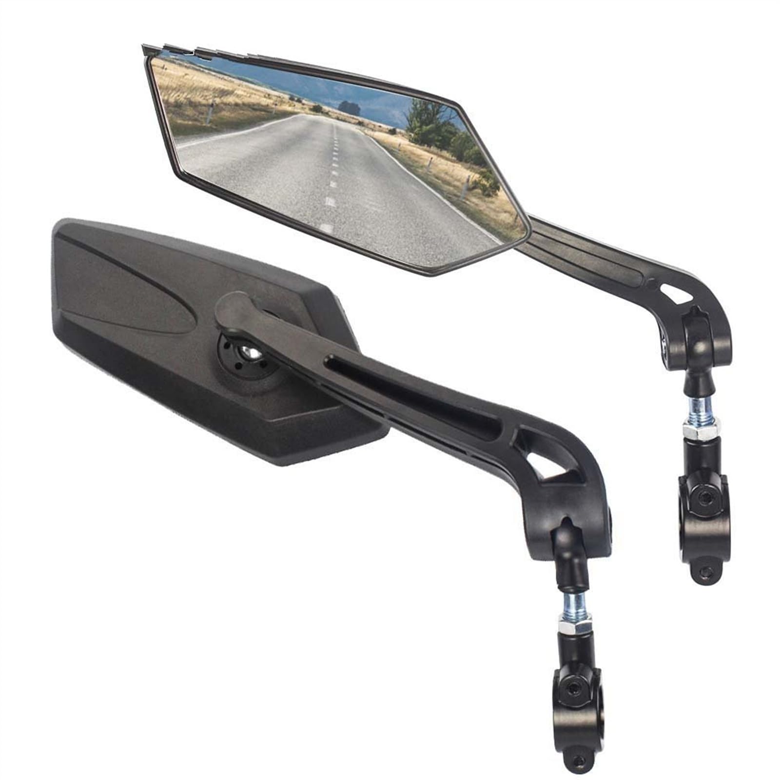 Avec Réflecteur Rétroviseur Vélo 22~25mm Guidon Rotatif Réglable Rétroviseur Clair Scooter Électrique Vélo Cyclisme Rétroviseurs Moto | Right Mirror