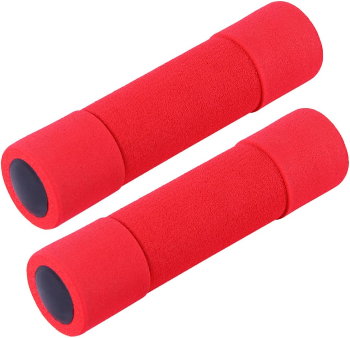 2pcs Women’s Foam Dumbbells 0.5kg Red Exercise Dumbbell Weights Equipment for Home Workout and Strength Training