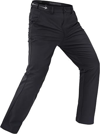 Rapoo Mens Stretch Golf Pants Elastic Waist Slim Fit Slacks Lightweight Quik Dry Trousers Casual Dress Work Pants for Men