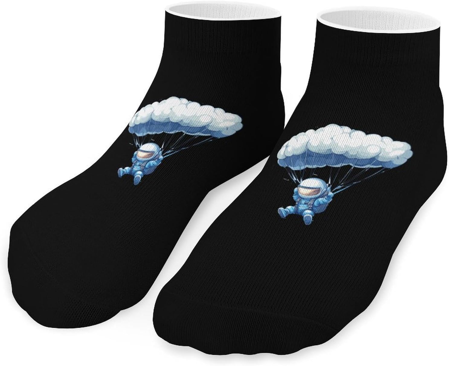 Cloud Paragliding Paraglider Skydiving 5 Pairs Ankle Socks for Men Women No Show Low Cut Athletic Short Socks