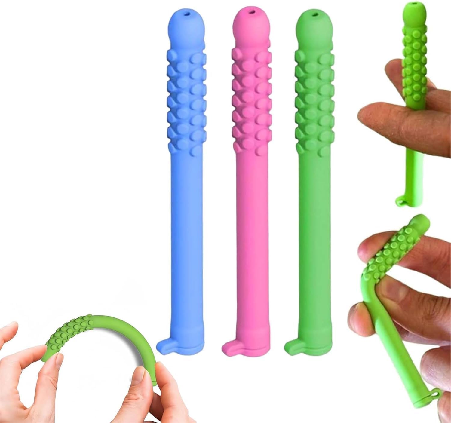 Chewable Breather Quit: Bastão de Óleo Essencial para Parar de Fumar com 3 Unidades - Auxilia na Foco e Respiração Fresca