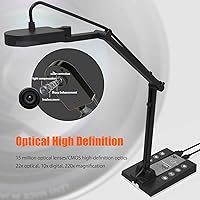 Vista 4 de TreasLin Cámara de documentos para profesores HDMI USB-C 15MP HDIM Cámara de documentos, aprendizaje remoto para presentaciones en el aula, clases