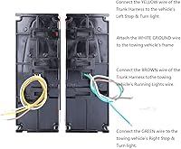 Vista 6 de CZC AUTO Juego de 2 luces LED sumergibles de bajo perfil rectangular para remolque, de 12 V, kit de luces traseras de parada, giro y marcha