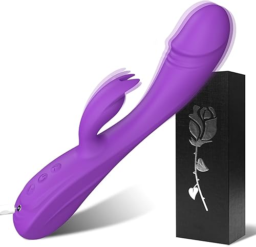 Vibrador de Punto G de Conejo Juguetes Sexuales, 7 * 7 Modos de Vibración 8.4'' Vibradores Realistas para Parejas Consolador Anal Varita Juguetes