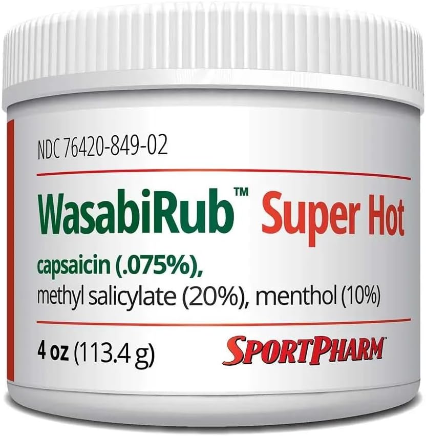 WasabiRub Super Hot Sports Topical Pain Relief Gel