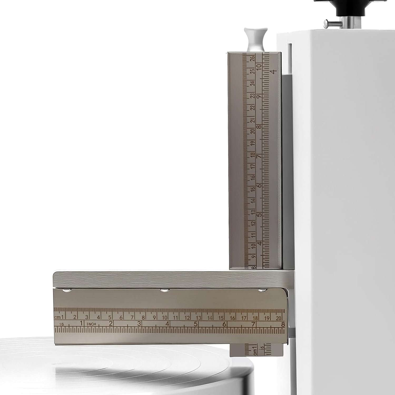 Cake Coating Decoration Machine, Automatic Cream Plastering Machine 200W 60-320rpm 4-12 Inch Cake Spreading Tool for Dessert Shops Household White