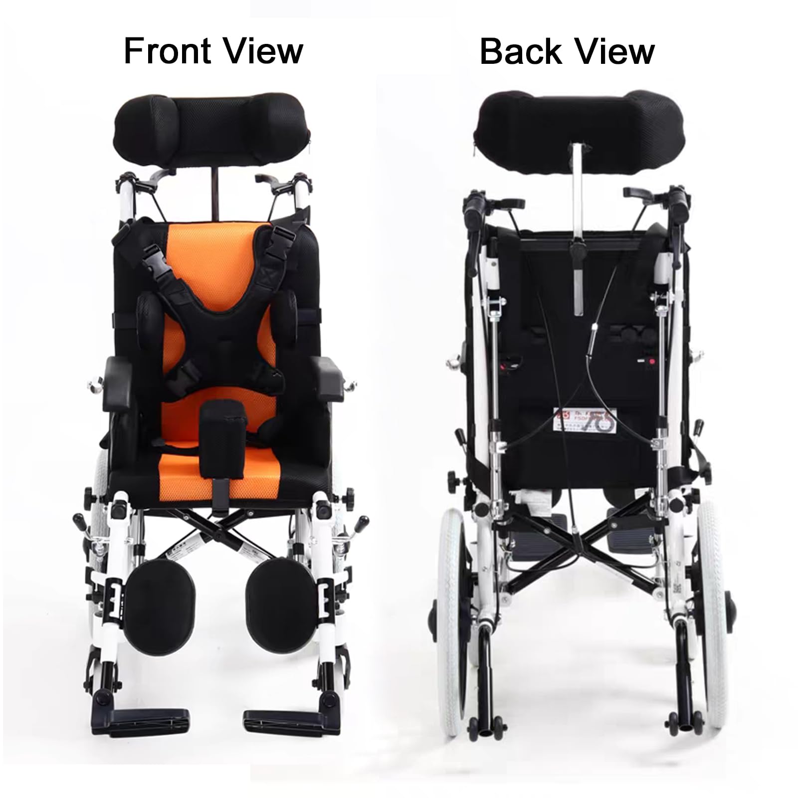 Silla De Ruedas para Niños Ligera Y Plegable, Silla De Ruedas para Niños De Aluminio Estrecha para Viajes Casa Silla De Ruedas,diseño de Doble Freno,fácil de Desmontar(A)