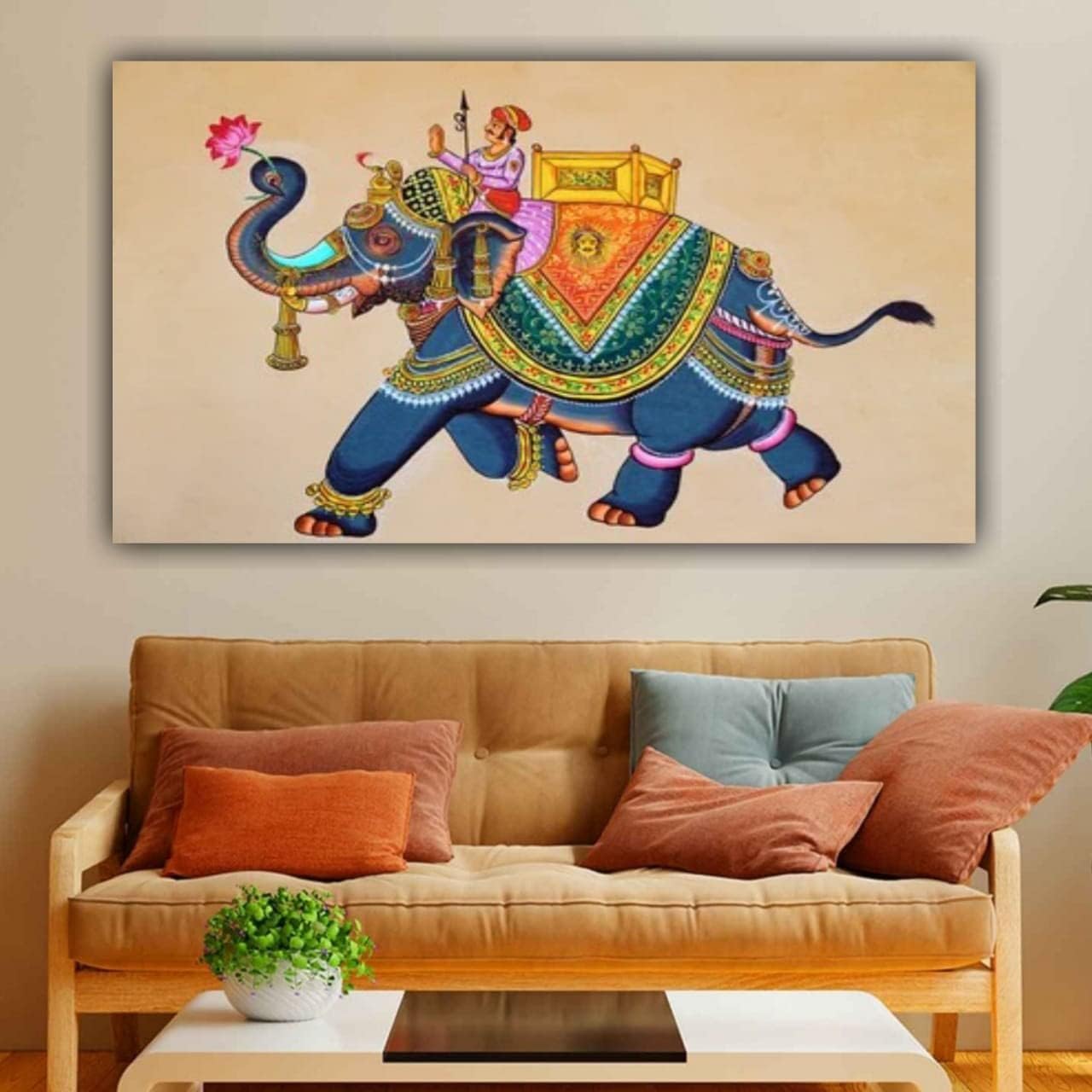 The Seven Colours Beautiful Madhubani Paintings Canvas Rajasthani ...