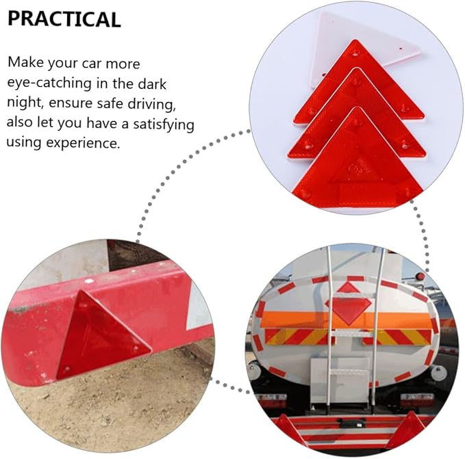 Reflectores triangulares reflectantes para autos GANAZONO 10 piezas miniatura 6