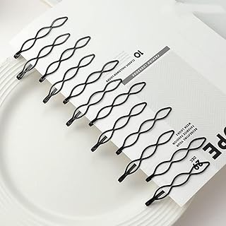 12 Pcs Mini Bobby Pins, Vintage Hair Pins in Black, Invisible Bangs Clips for