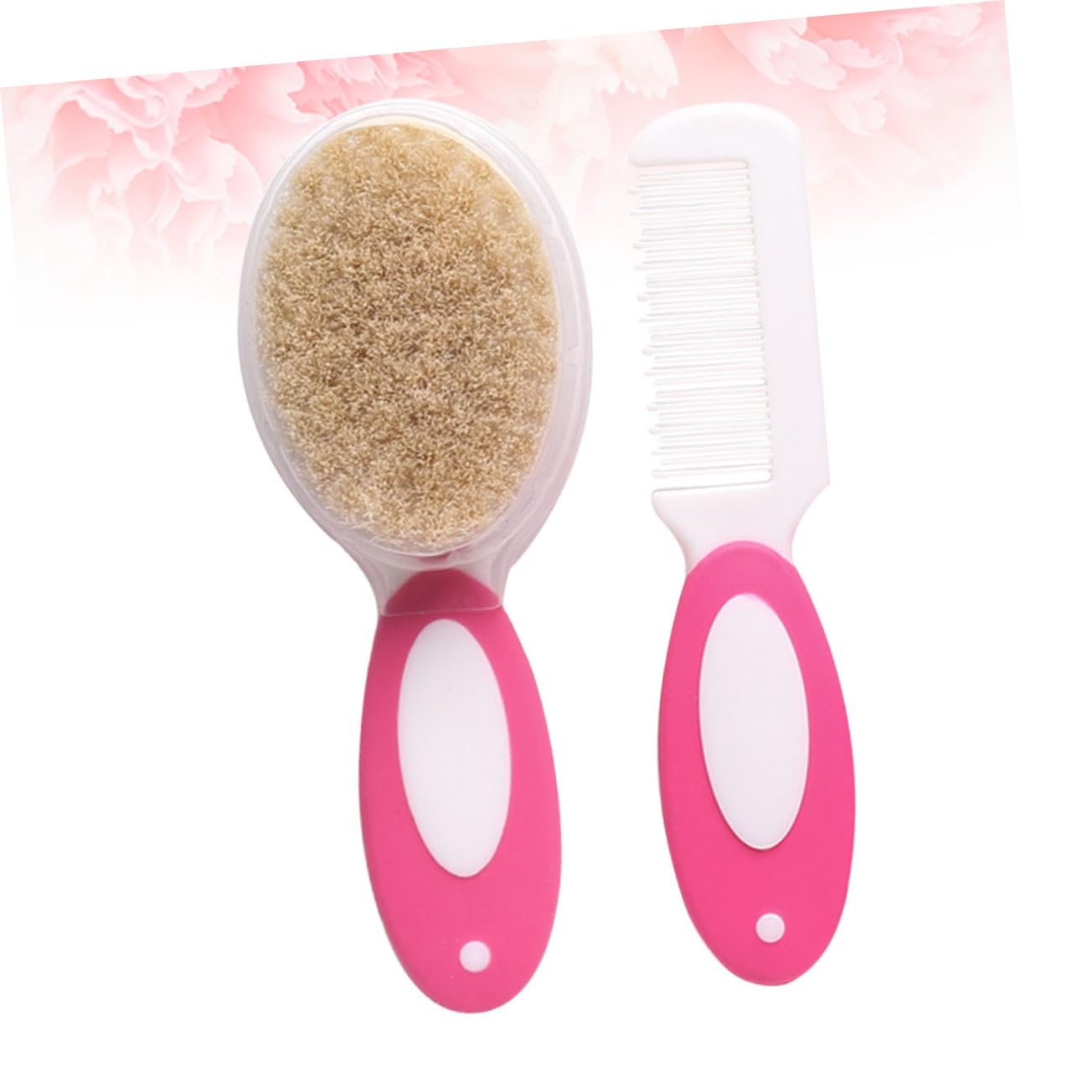 PERSELOSO Hairbrush in Set Newborn Boy Girl Care Kit Gentle Comb Brush Head Massager for Scalp Care