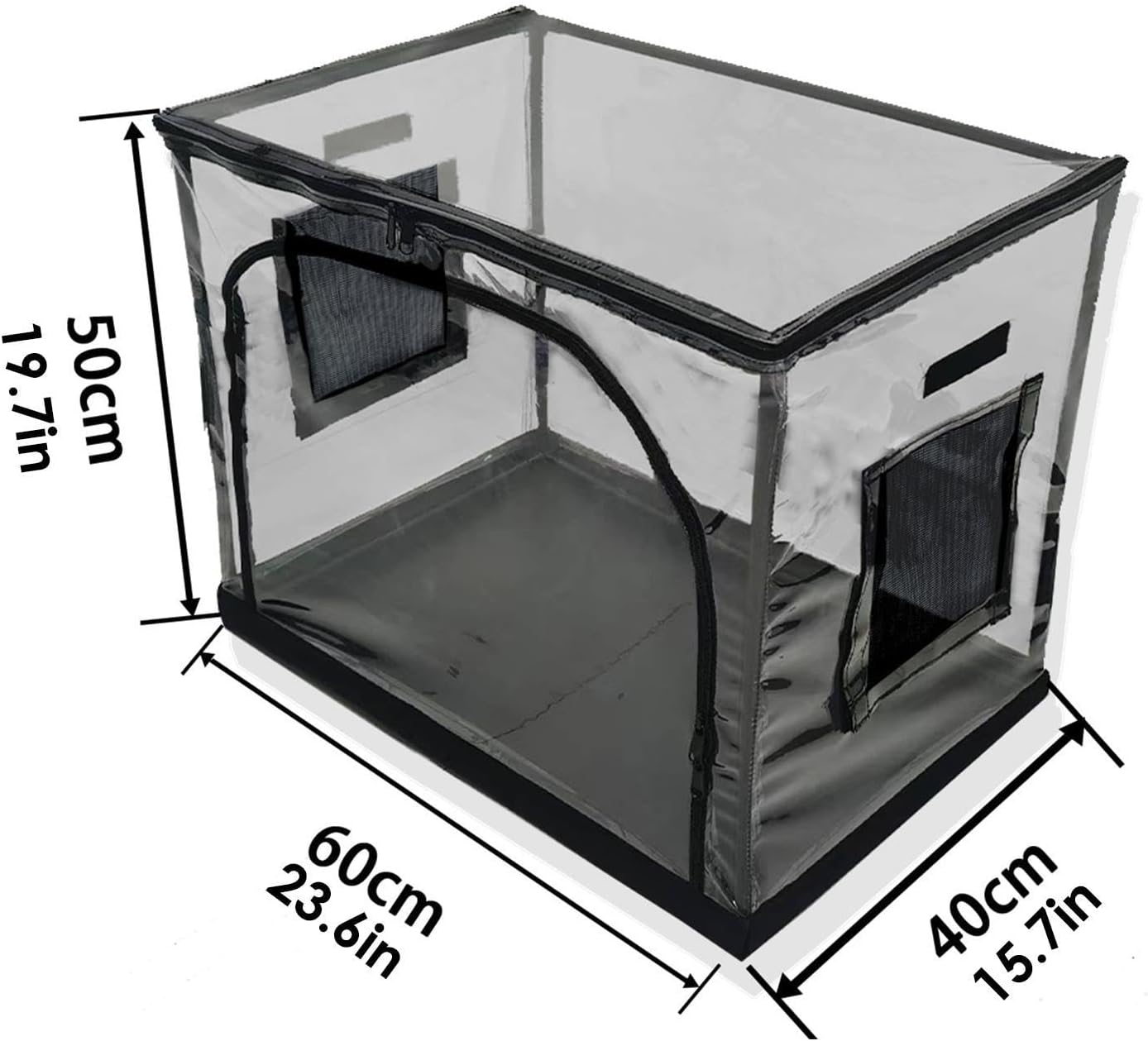 Reptile Tank Habitat, Transparent Enclosure Tent, Waterproof Bottom Terrarium Box, Portable Lizard Snake Turtle Cage, Spacious Pet Habitat Setup for Gecko Bearded Dragon Indoor Use