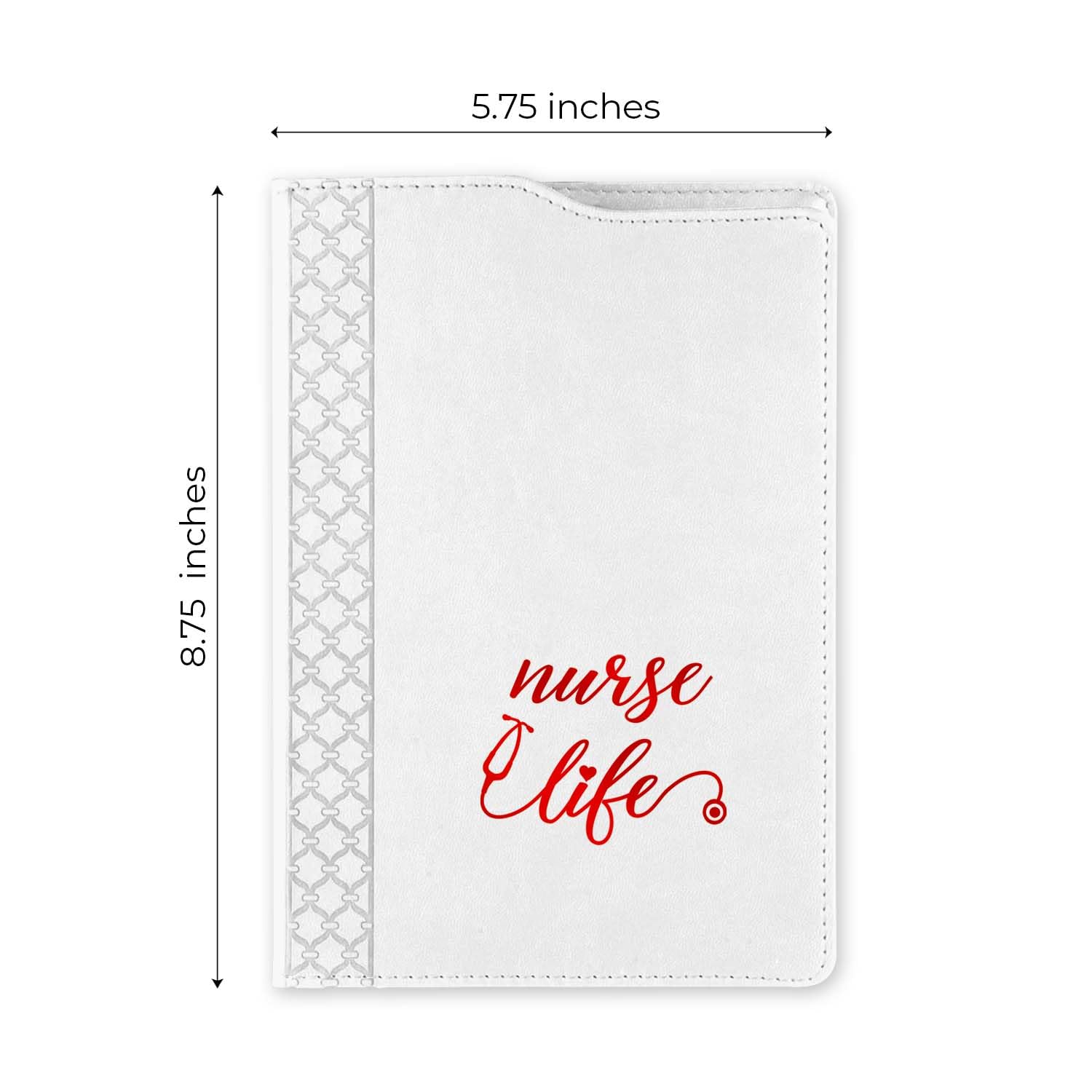 Nurse Appreciation zestaw teczek i długopisów/zeszyt z białej skóry z czerwonym liściem i czerwonym długopisem, nowoczesny zestaw upominkowy dla pielęgniarek