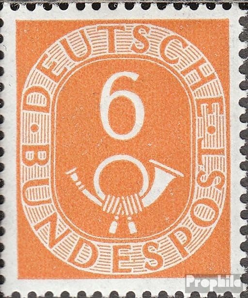FRD (FR.Germany) 126Z with Watermark 4Z Tested unmounted Mint/Never hinged ** MNH 1951 Horn (Stamps for Collectors)