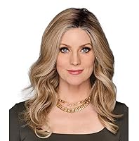 Vista 9 de Raquel Welch 14" ondulado superior de facturación superior de la cabeza, pelo superior de la cabeza, solo la parte superior, no es una peluca Café