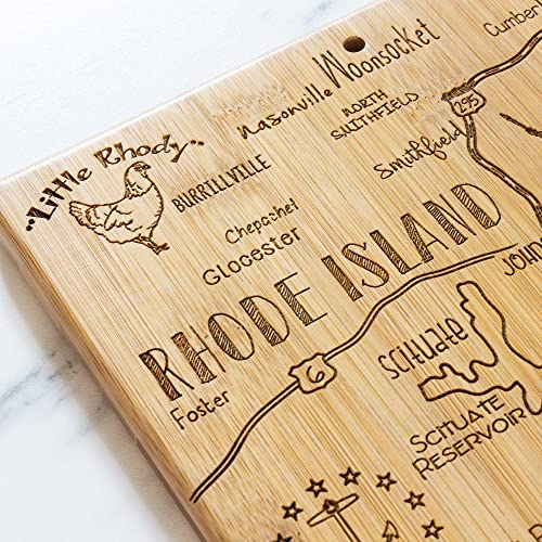 Tabla de cortar Bamboo con forma de Rhode Island miniatura 5