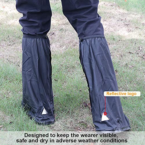 Kratarc Waterproof Shoes Covers Foldable Rain Boot Reflective Snow For Men Women Outdoor Cycling Walking Hiking (Black, Xl) #TOP4