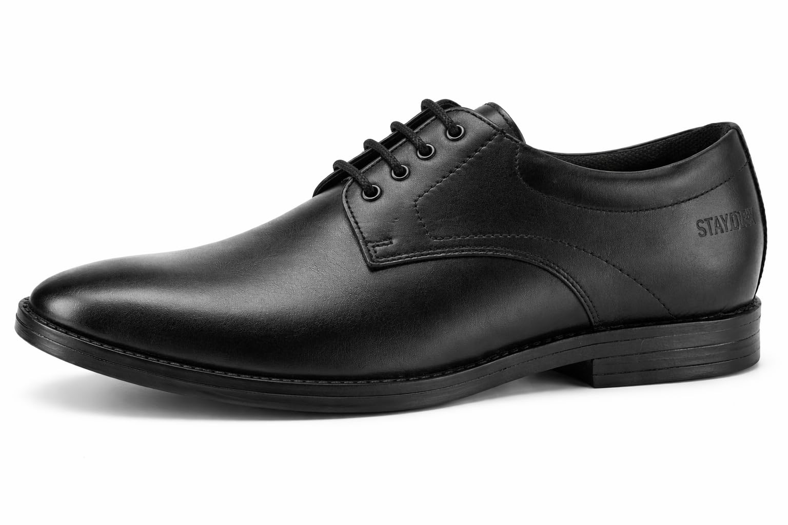 Men’s Genuine Ambur Leather Derby Shoes – Formal Office & Reception Wear, Stylish & Durable with EVA Cushioning & TPR Sole Stayless-image-8