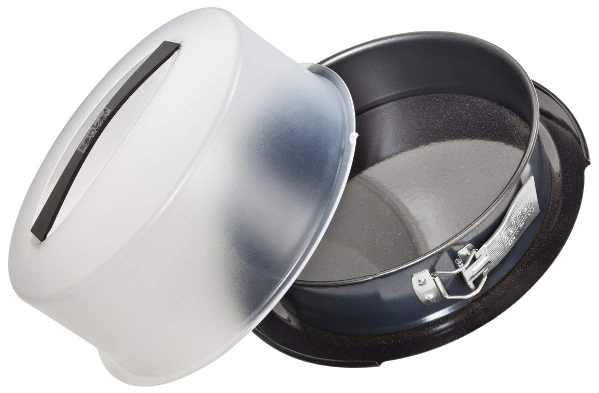 Zenker Rectangular Deluxe Springform with Flat Base, Enamel, Black/Metallic, 28 cm Diameter